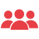red icon showing three people