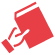 icon of hand holding a book in red