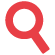 magnifying glass icon in red